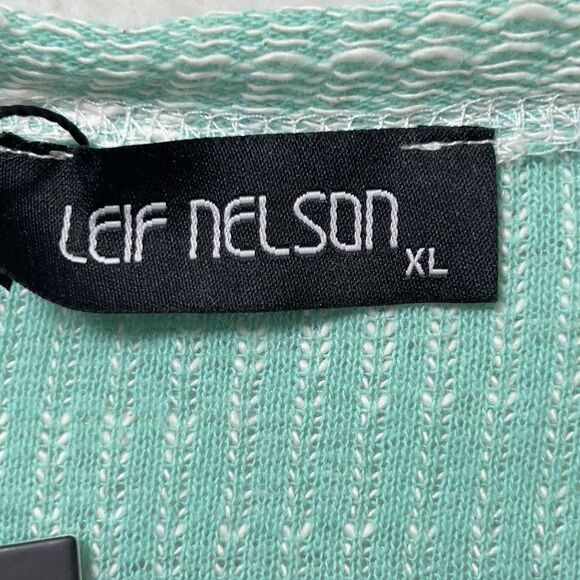 Leif Nelson Slim Fit Basic Knitted Shirt Mens Sz XL Mint Green Long Sleeve - Picture 8 of 14